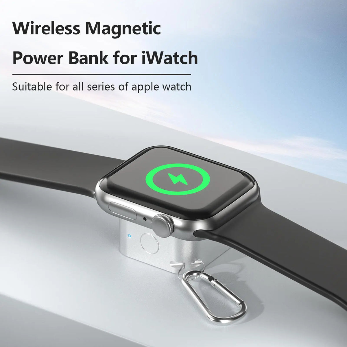 Wireless Charging Power Bank for Apple Watch, Smart Watch Charger, Compact Portable Design, 2.5W Quick Charge, Portable Travel Charger