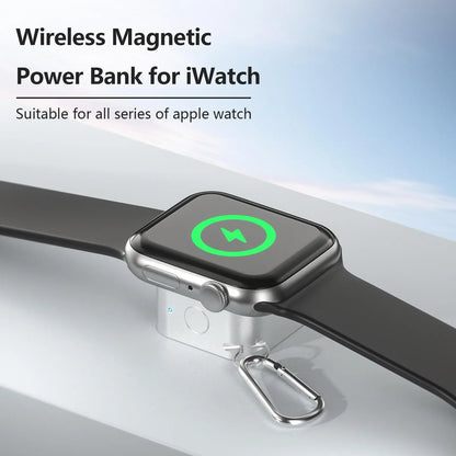 Wireless Charging Power Bank for Apple Watch, Smart Watch Charger, Compact Portable Design, 2.5W Quick Charge, Portable Travel Charger