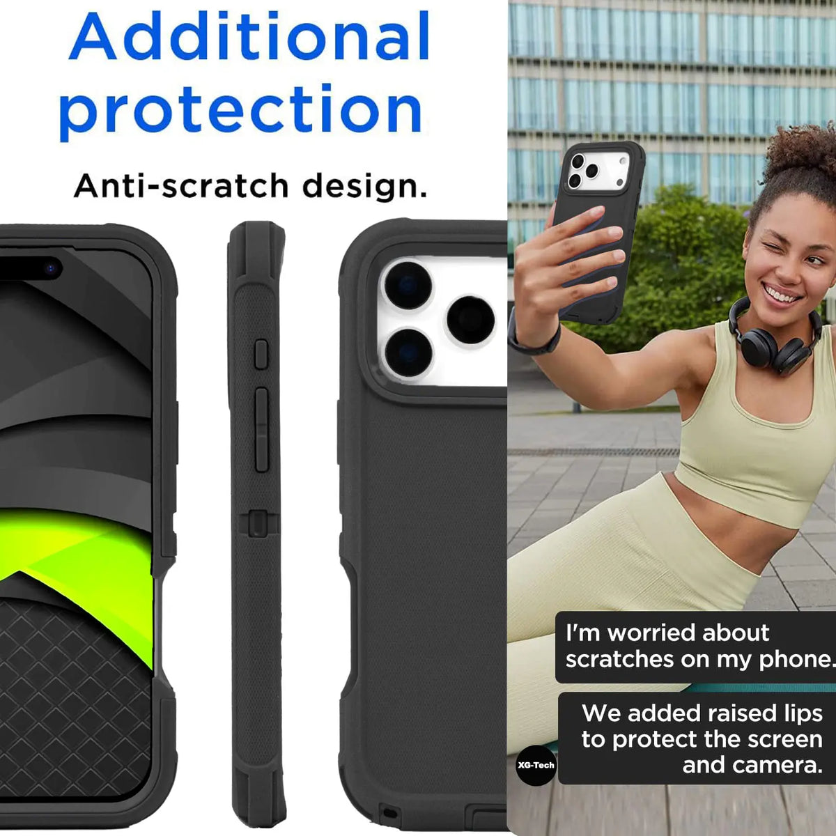 Heavy Duty Shockproof Rugged Phone Case & Protector, Casing for Iphone 17, 17E, Air, 16, 16E, 15 Pro Max, 14, 13, 12, 11, Xr, Xs – Essential Mobile Phone Accessory for Handheld Smartphone Protection