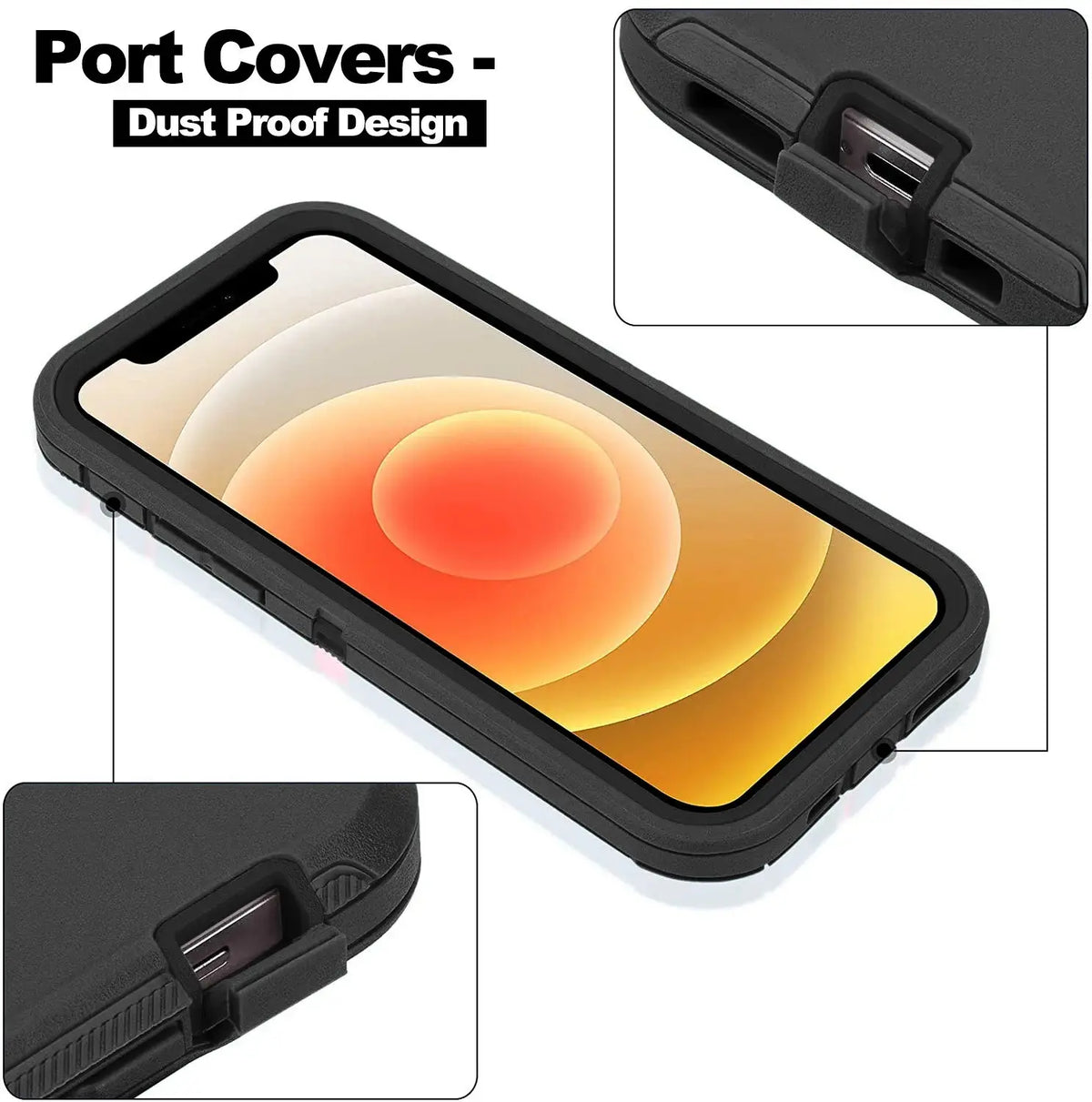 Heavy Duty Shockproof Rugged Phone Case & Protector, Casing for Iphone 17, 17E, Air, 16, 16E, 15 Pro Max, 14, 13, 12, 11, Xr, Xs – Essential Mobile Phone Accessory for Handheld Smartphone Protection